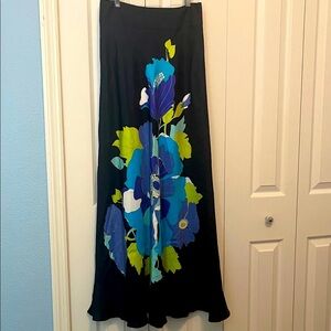 Banana Republic navy silk super long Maxi Skirt size 6